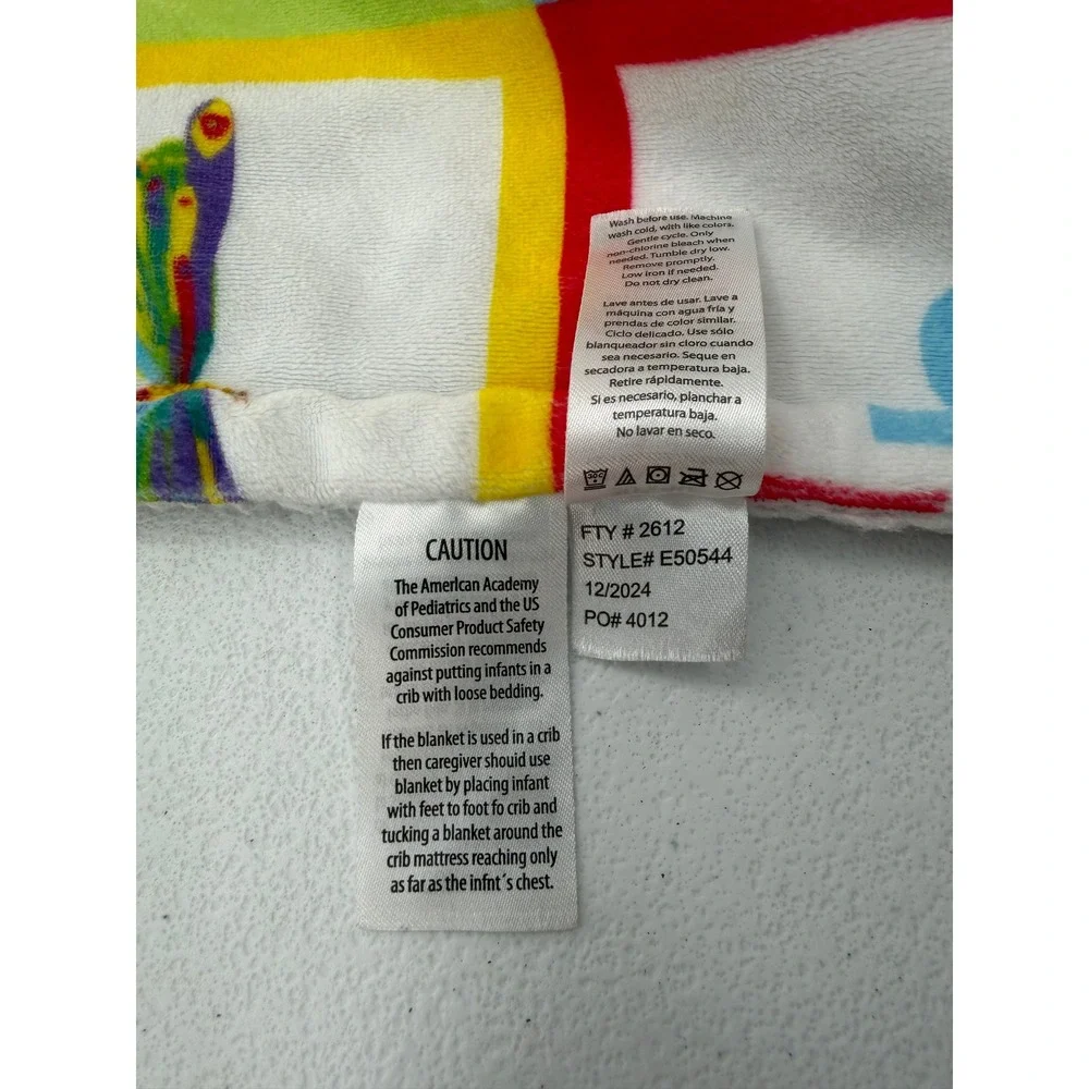 World of Eric Carle Very Hungry Caterpillar Baby Blanket Sherpa Fleece 30x40 ABC